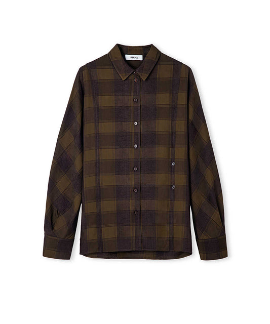 Asymmetric Plaid Shirt