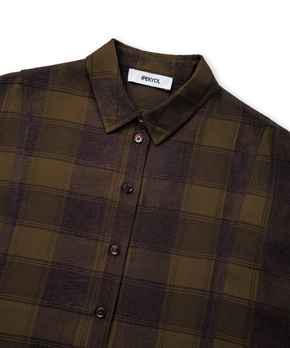 Asymmetric Plaid Shirt