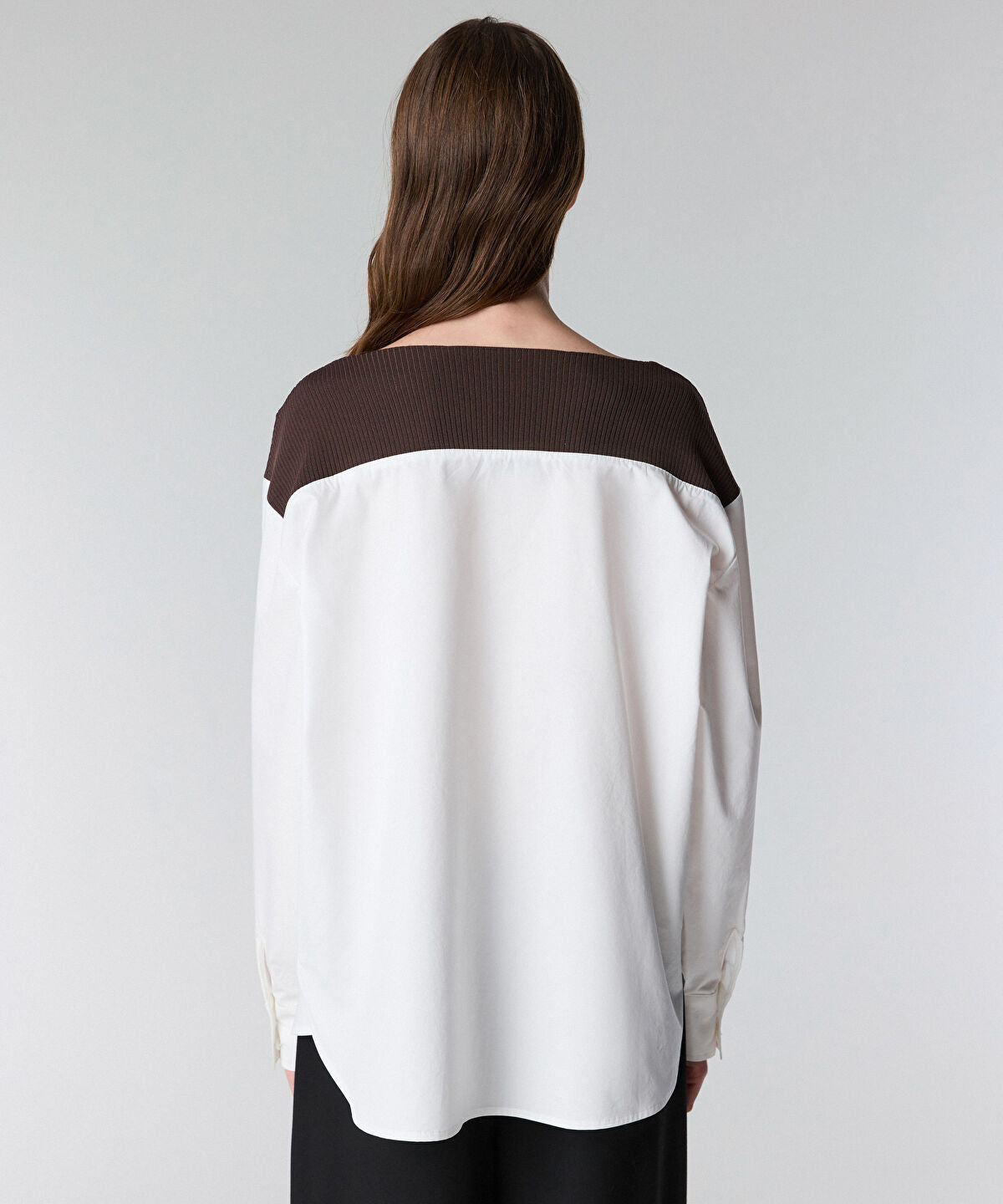 Color-Block Embroidered Shirt