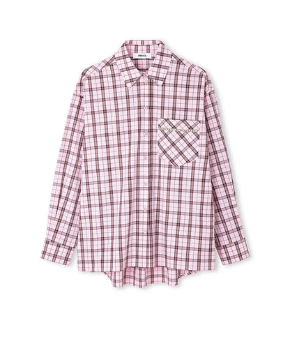 Plaid Rhinestone Shirt