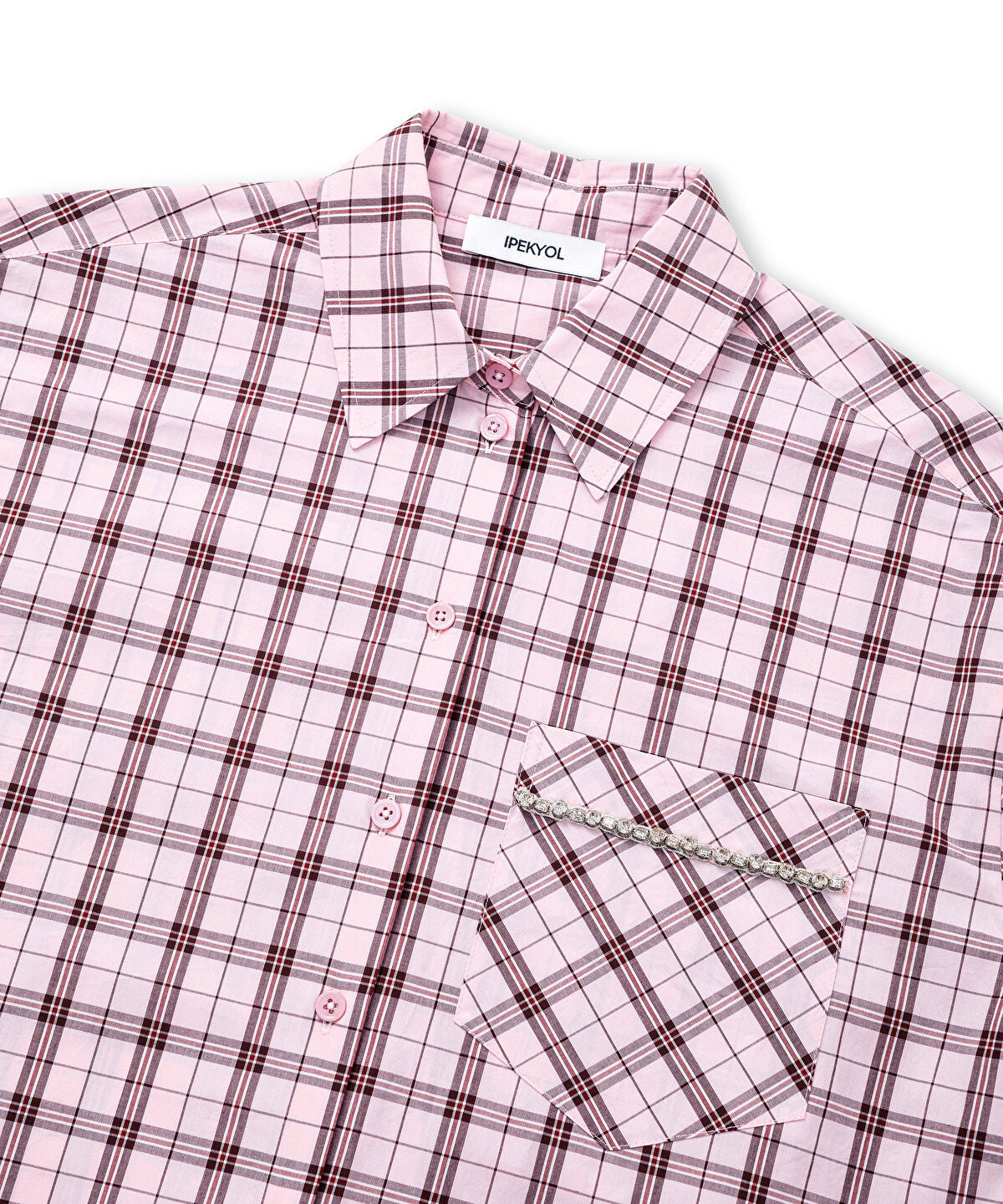 Plaid Rhinestone Shirt