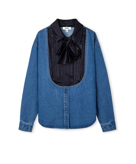Combination Shirt with Scarf