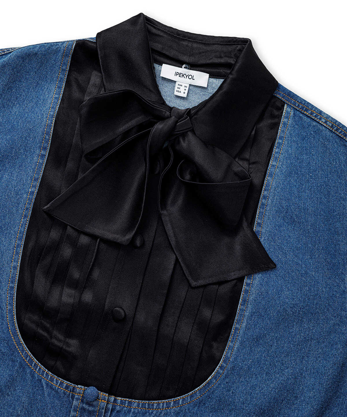 Combination Shirt with Scarf