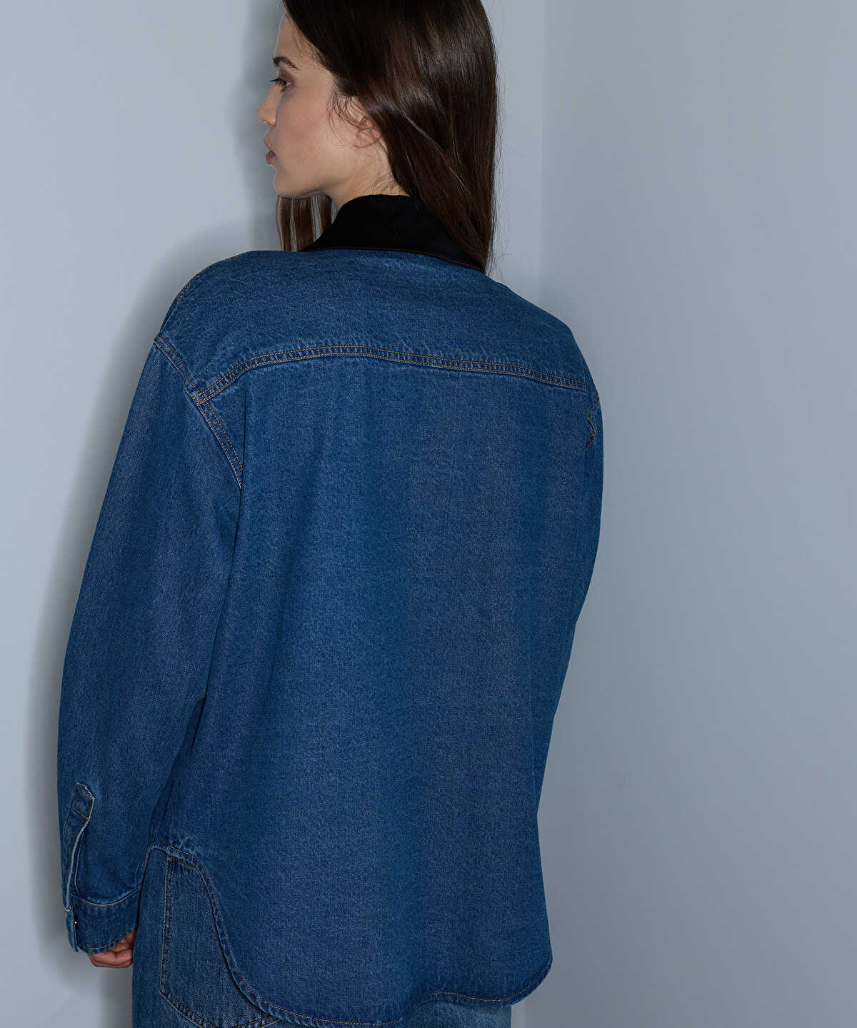 Combination Shirt with Scarf