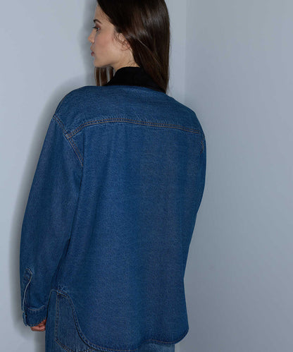 Combination Shirt with Scarf