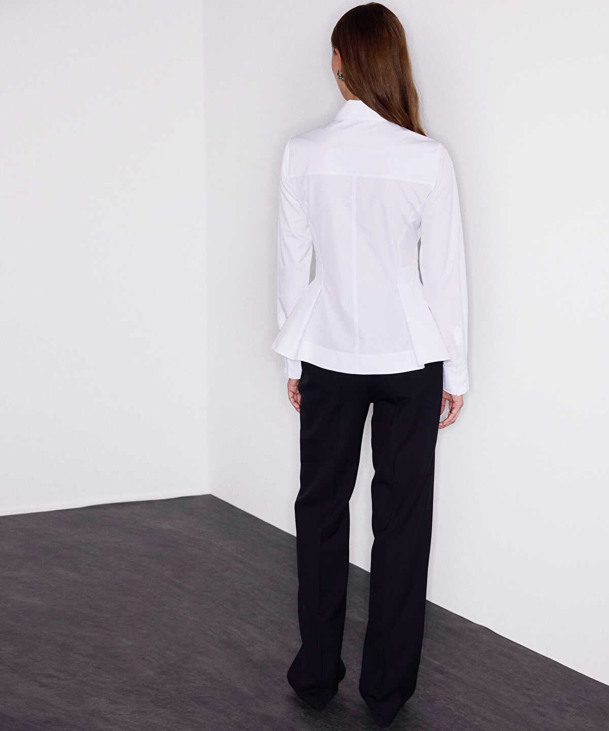 Poplin Peplum Shirt