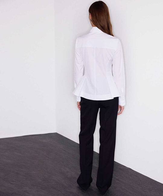 Poplin Peplum Shirt