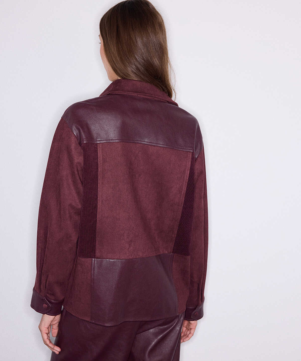 Mixed Media Corduroy Shirt