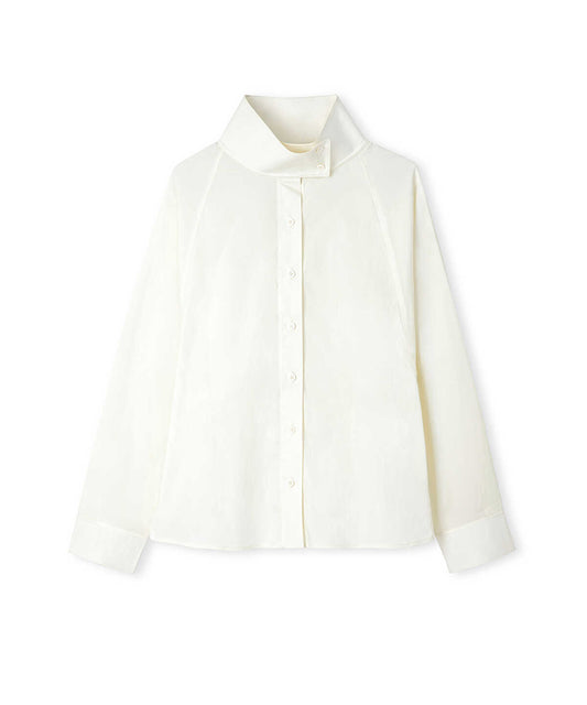Corset-Effect High-Neck Shirt