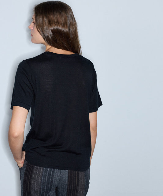 Basic Wool-Blend Knit Top