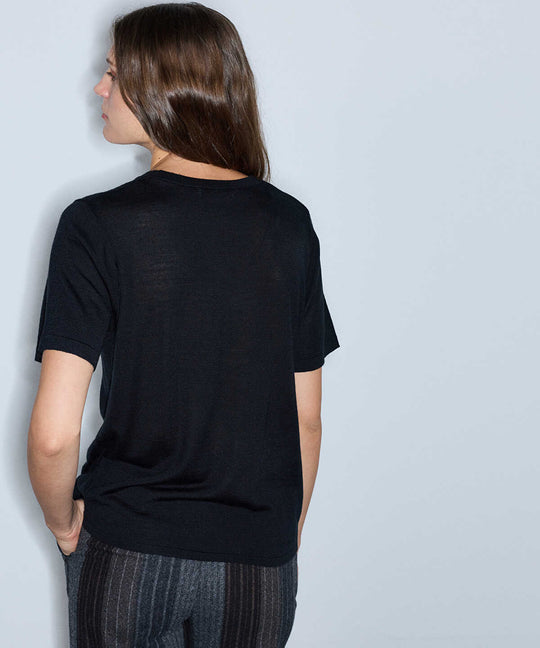 Basic Wool-Blend Knit Top