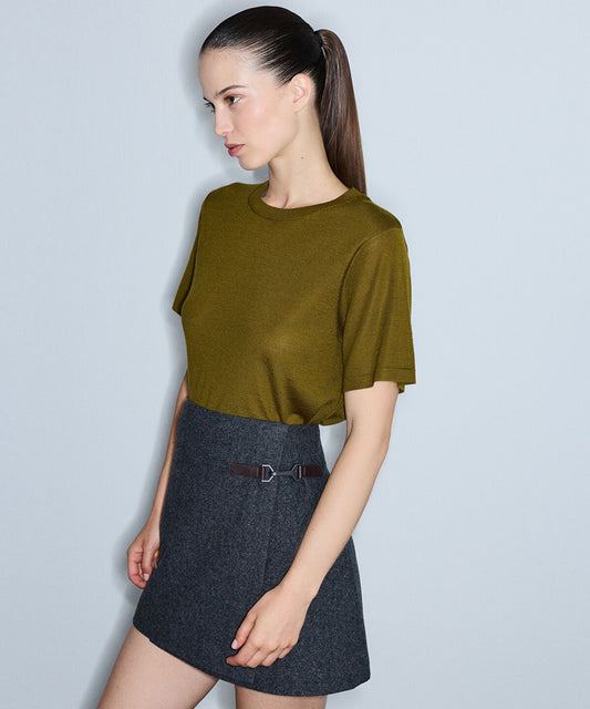 Basic Wool-Blend Knit Top