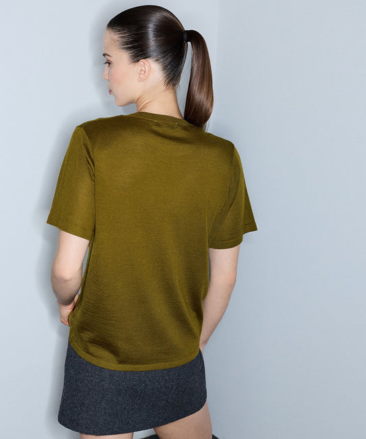 Basic Wool-Blend Knit Top