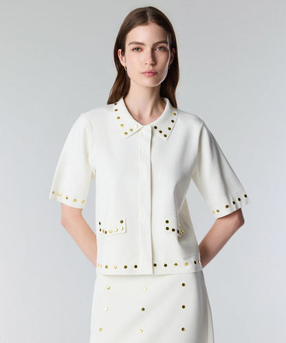 Studded Knit Top