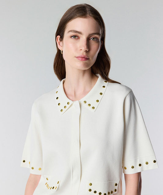Studded Knit Top