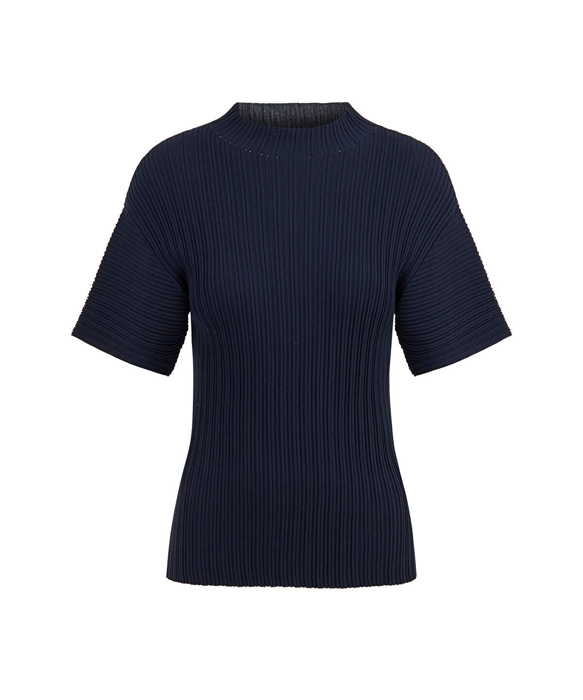 Textured Boat-Neck Knit Top