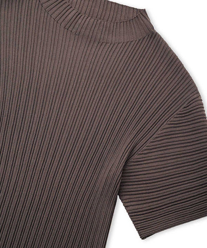 Textured Boat-Neck Knit Top