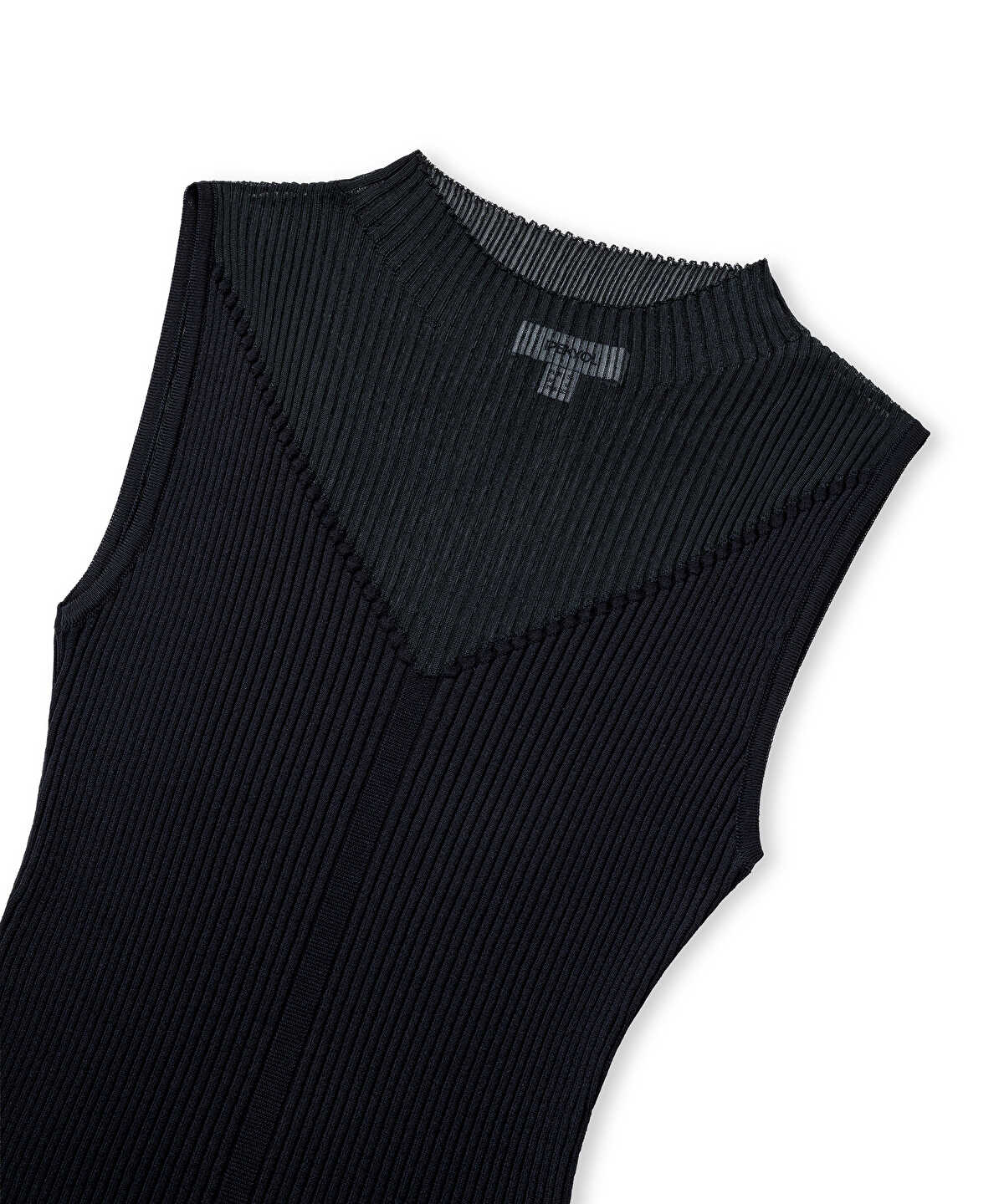 Zoomed Slim-Fit Knit Top with Contrast Texture