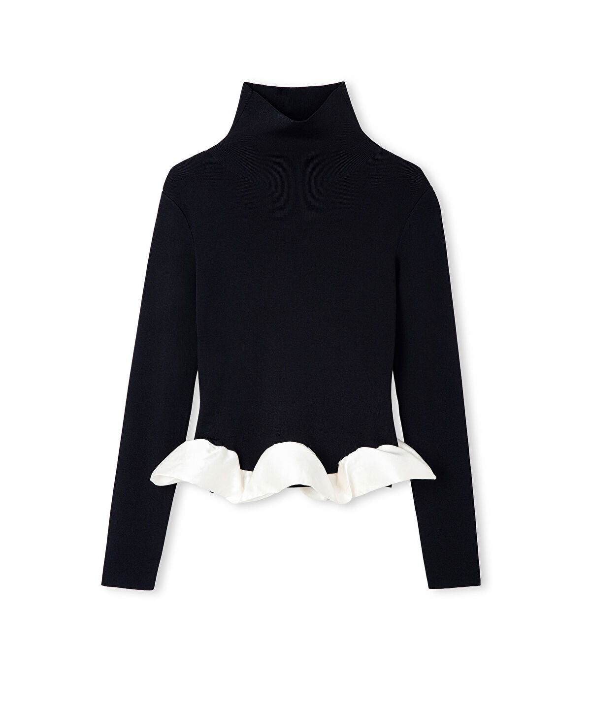 Zoomed Color-Block Combination Knit Top