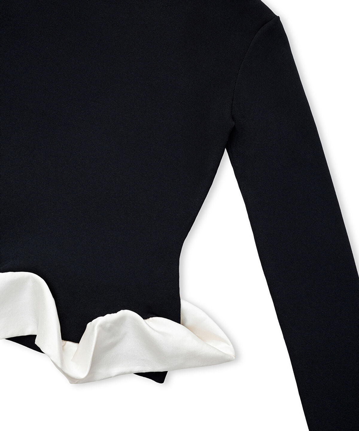 Zoomed Color-Block Combination Knit Top