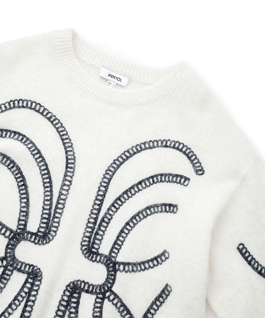Embroidered Wool-Blend Sweater