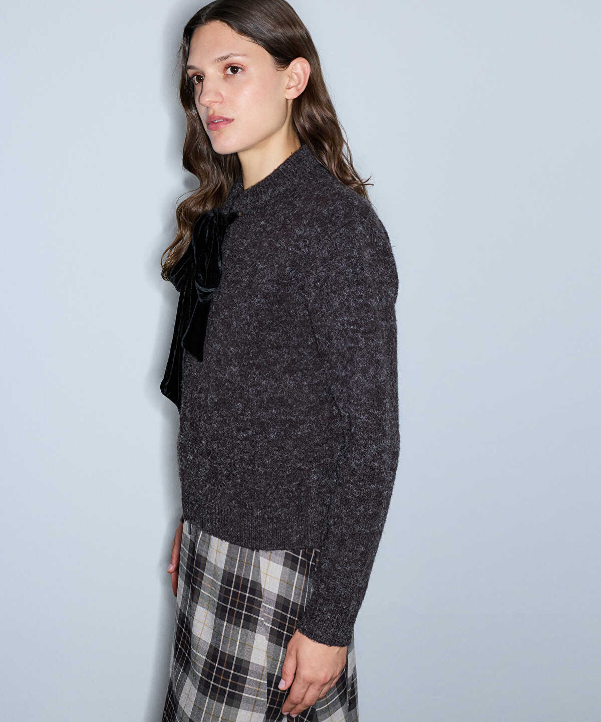 Cardigan with Detachable Bow
