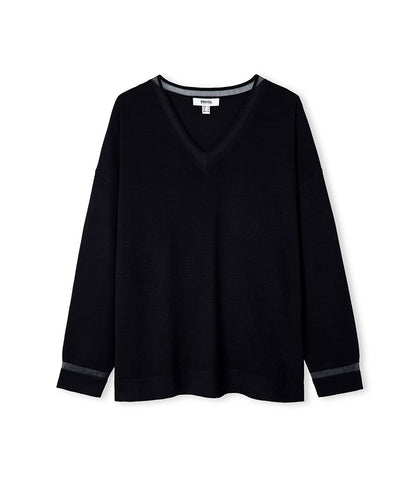 Knit Top with Tulle Trim