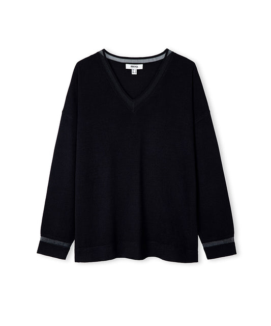 Knit Top with Tulle Trim