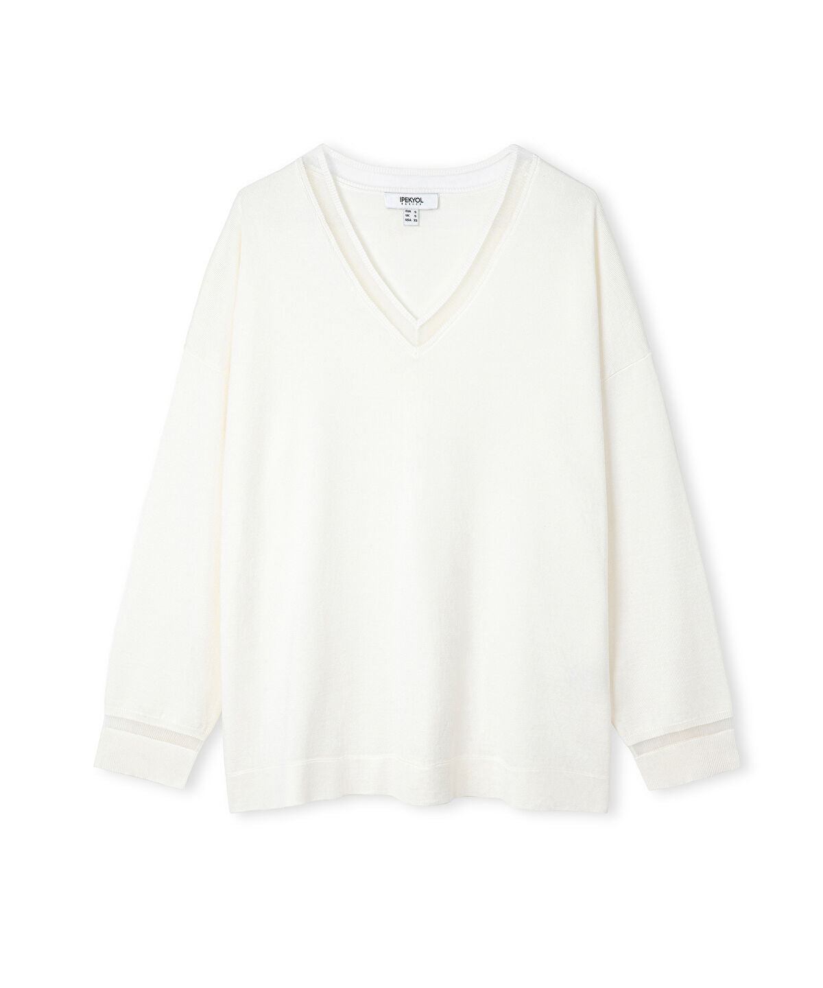 Knit Top with Tulle Trim