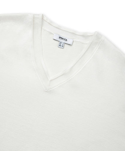 Knit Top with Tulle Trim