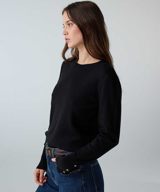 Knit Top with Monogram Buttons