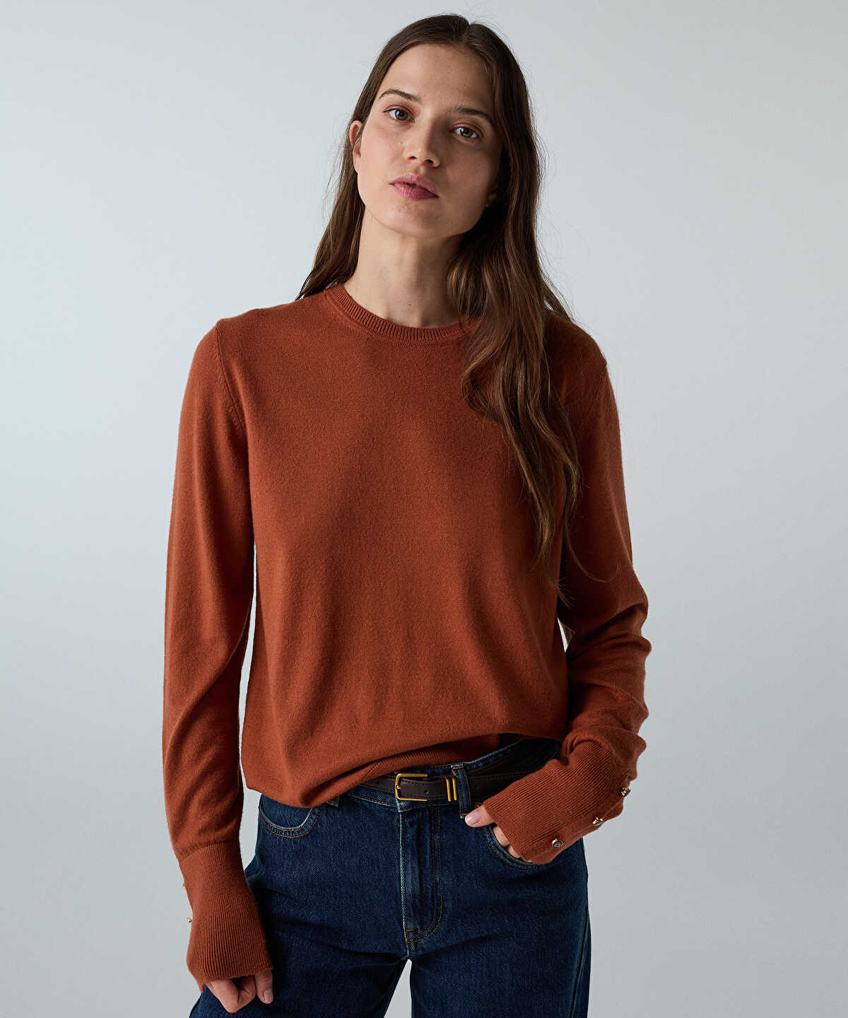 Knit Top with Monogram Buttons
