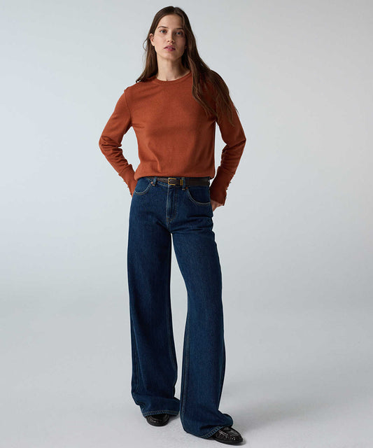 Knit Top with Monogram Buttons