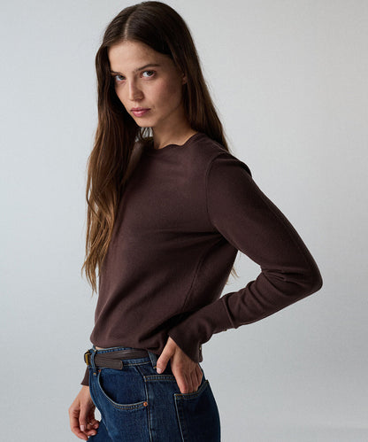 Knit Top with Monogram Buttons