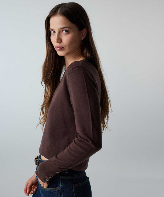Knit Top with Monogram Buttons