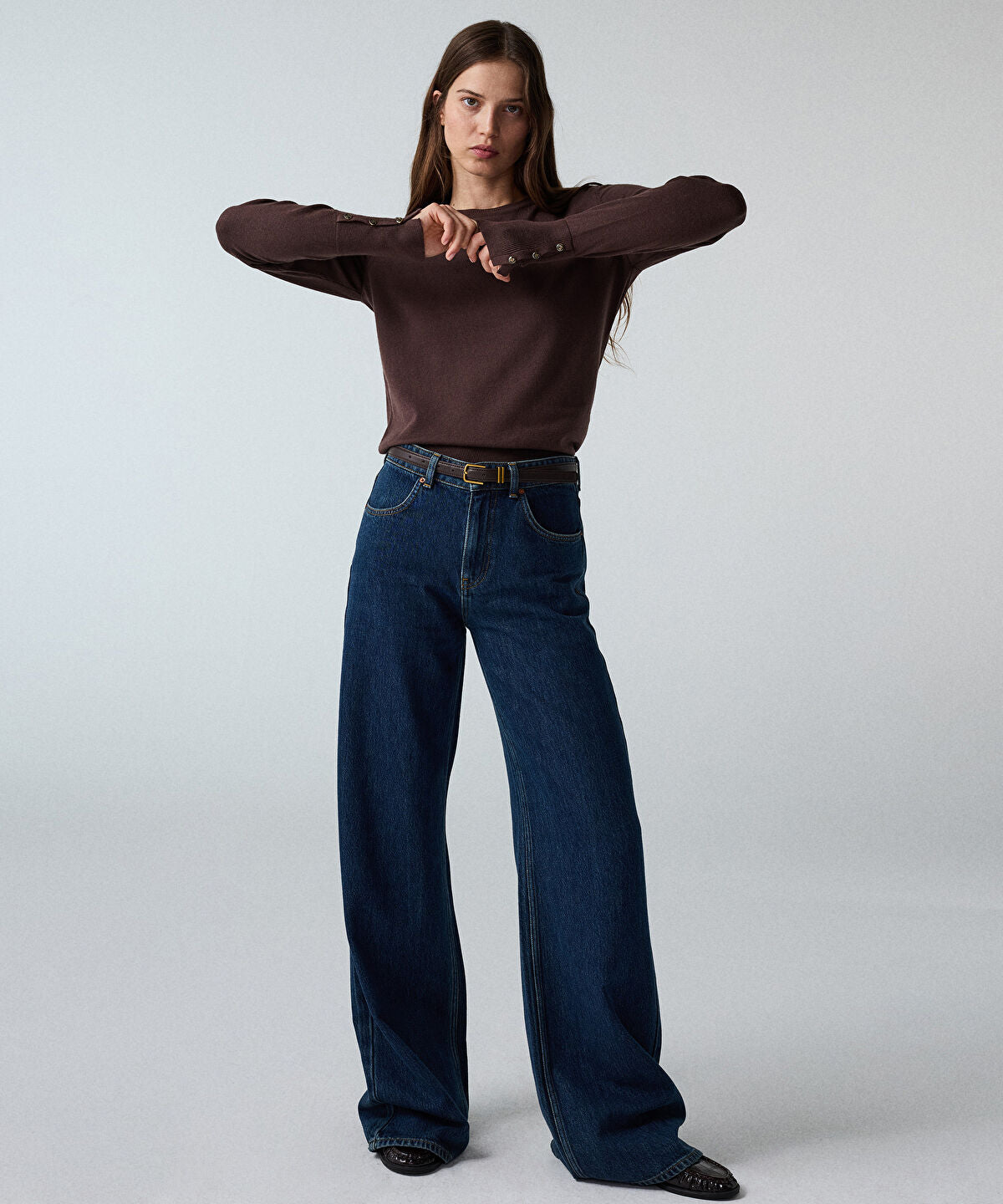 Knit Top with Monogram Buttons