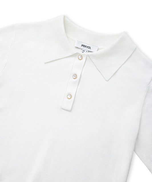 Polo Knit Top