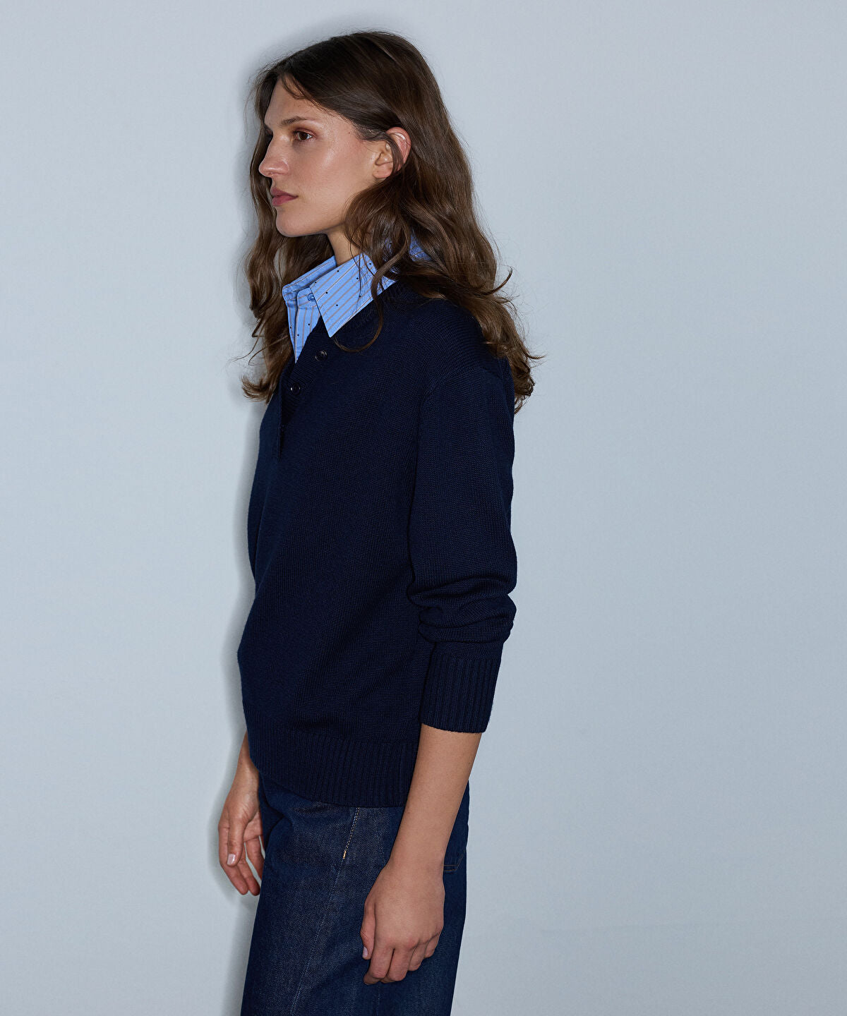 Layered-Effect Sweater