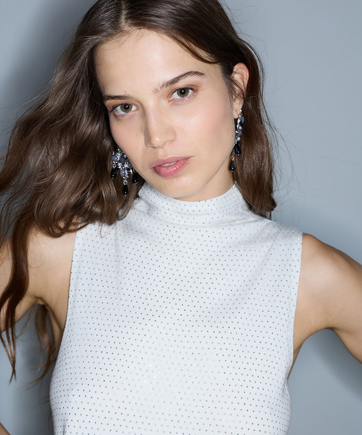 Knit Top with Rhinestones