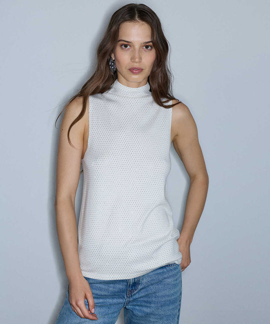 Knit Top with Rhinestones