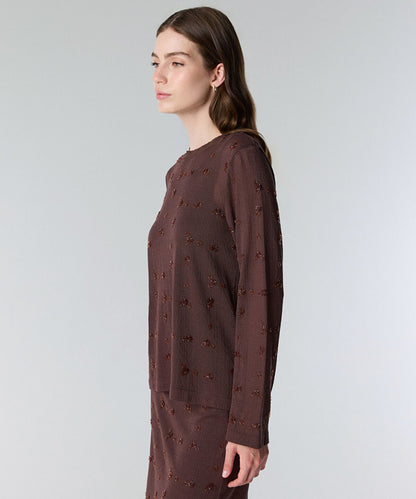 Embroidered Fine Knit Sweater