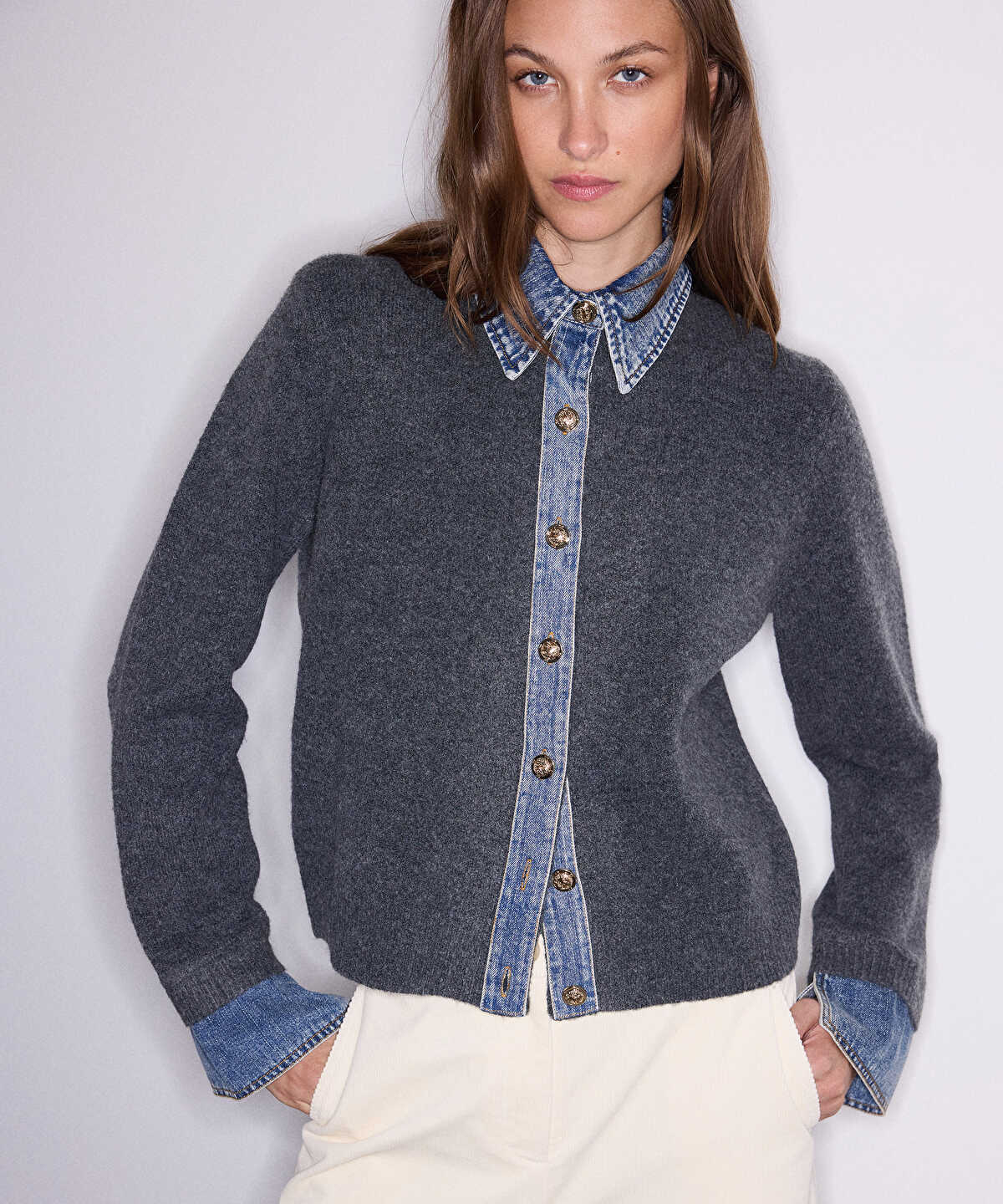 Combination Knit Top