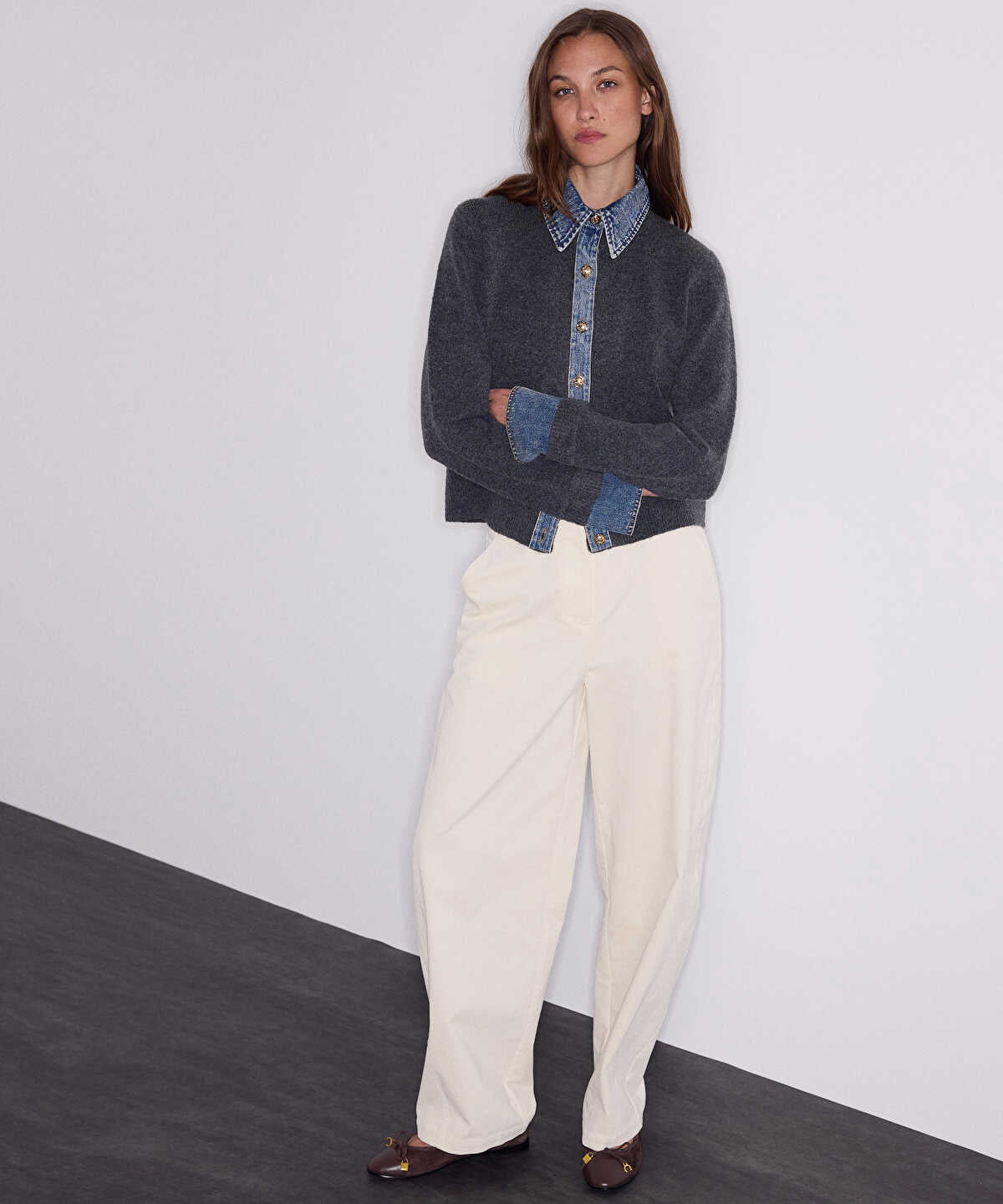Combination Knit Top