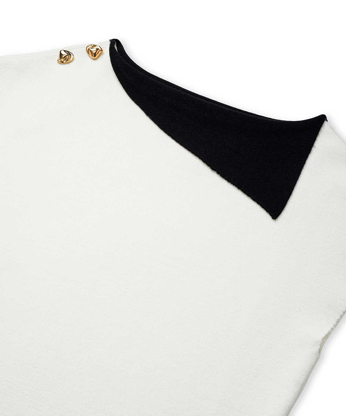 Color-Block Asymmetric Knit Top