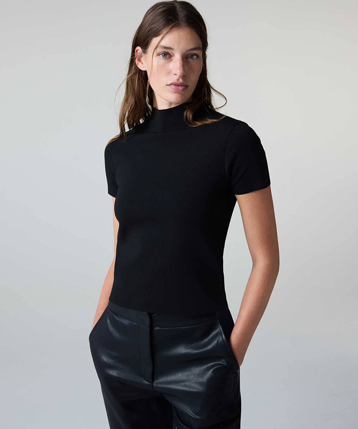Short-Sleeve Knit Top
