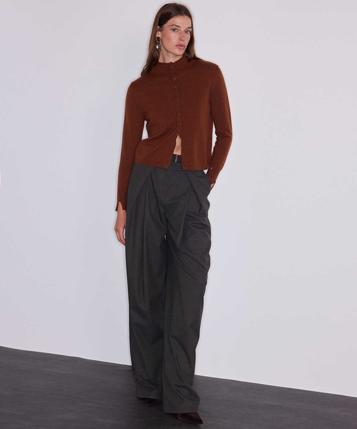 Lurex Wool-Blend Knit Top