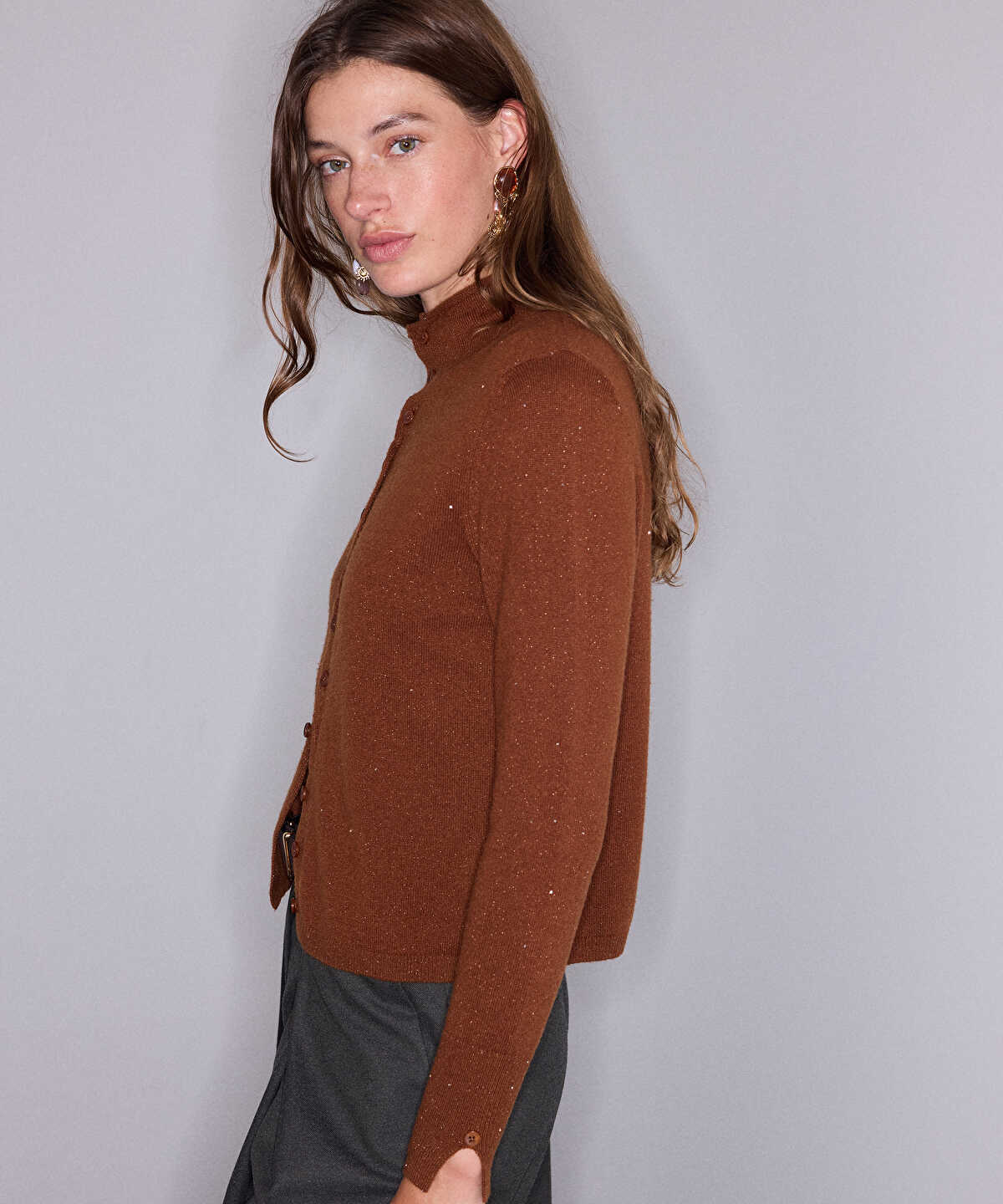 Lurex Wool-Blend Knit Top