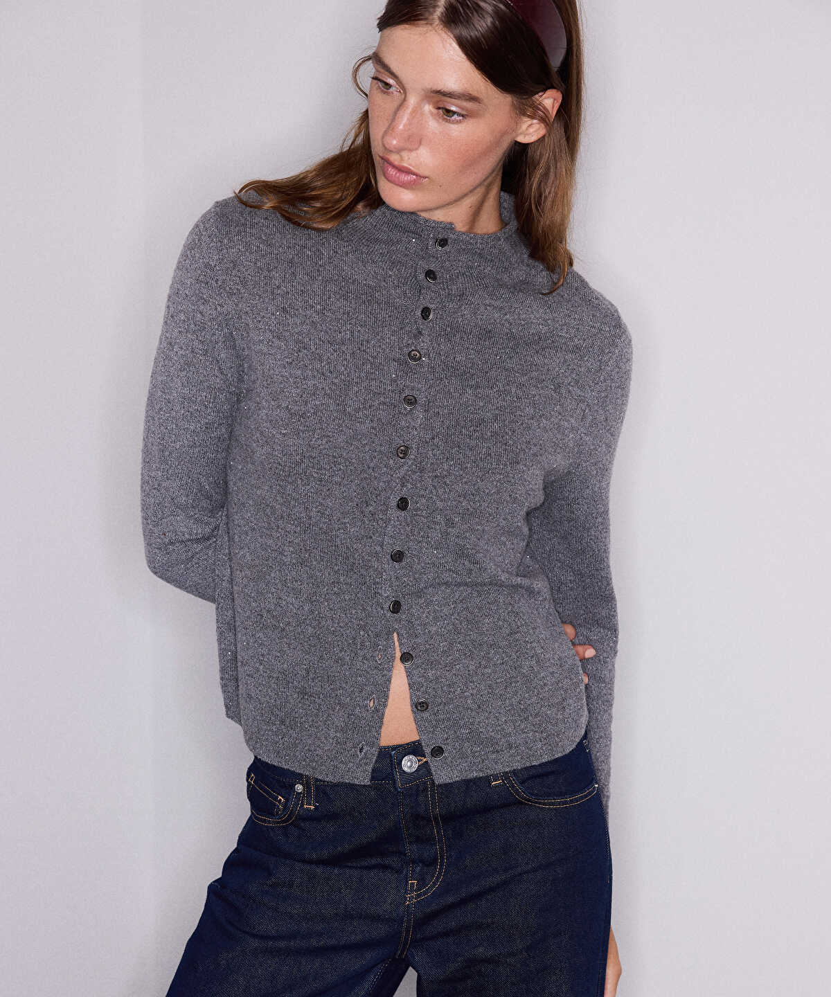 Lurex Wool-Blend Knit Top