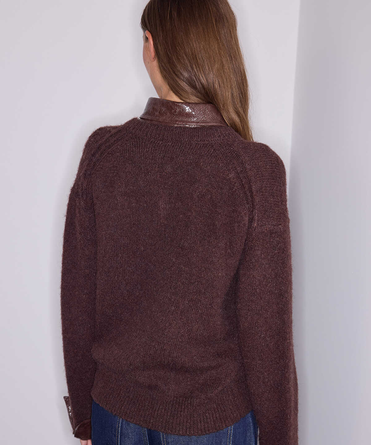 Detachable Croc-Collar Sweater