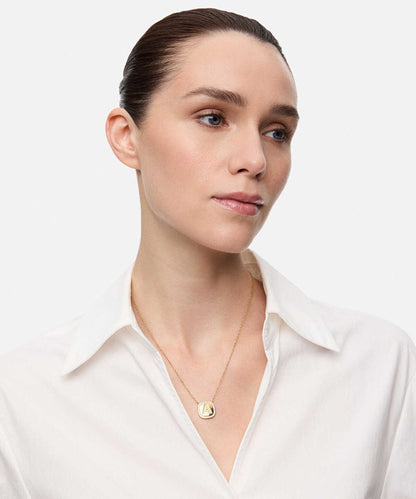 Embellished 'A' Pendant Necklace